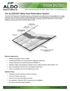 ALDOCOAT-Metal-Roof-Restoration-System-SpecSheet-1-232x300 ALDOCOAT Metal Roof Restoration System SpecSheet