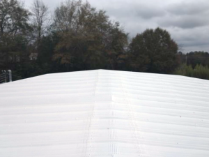 Commercial roof with ALDOCOAT 914 applied